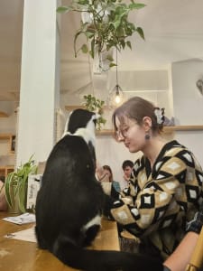 photo of customer wearing earrings