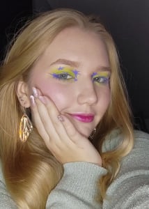 photo of customer wearing earrings
