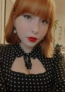 photo of customer wearing earrings