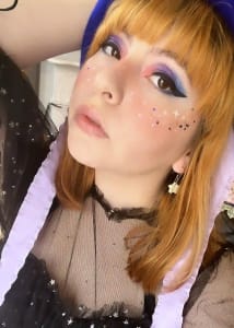 photo of customer wearing earrings