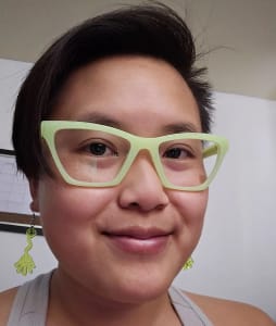 photo of customer wearing earrings