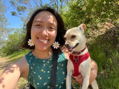 photo of customer wearing earrings