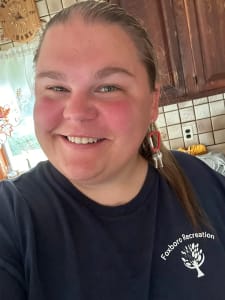 photo of customer wearing earrings