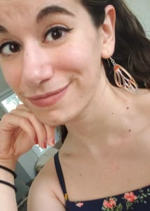 photo of customer wearing earrings