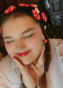 photo of customer wearing earrings