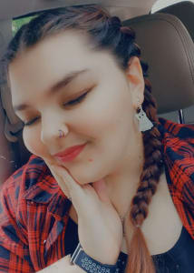 photo of customer wearing earrings