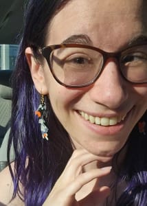photo of customer wearing earrings