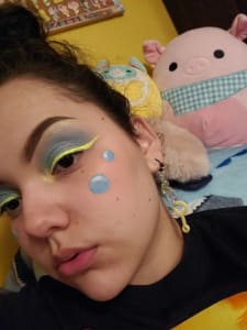 photo of customer wearing earrings