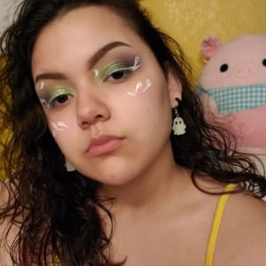 photo of customer wearing earrings