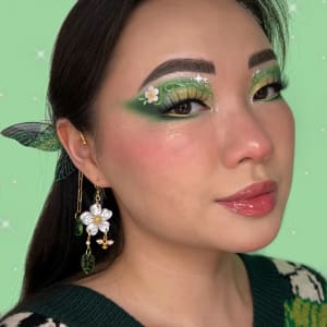 photo of customer wearing earrings