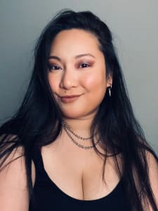 photo of customer wearing earrings