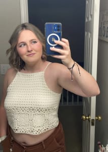 photo of customer wearing earrings