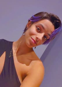 photo of customer wearing earrings