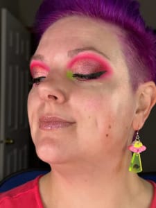 photo of customer wearing earrings