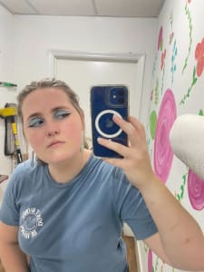 photo of customer wearing earrings