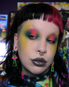 photo of customer wearing earrings