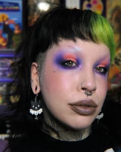 photo of customer wearing earrings