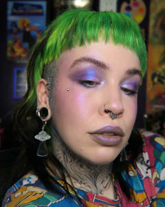 photo of customer wearing earrings