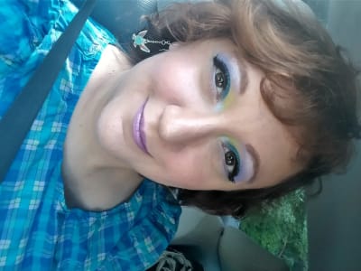 photo of customer wearing earrings