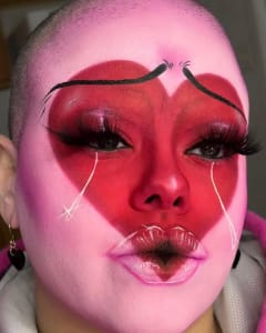 photo of customer wearing earrings