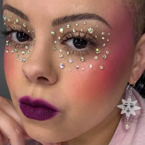 photo of customer wearing earrings