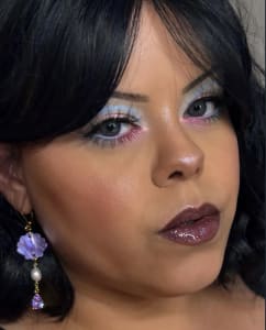 photo of customer wearing earrings