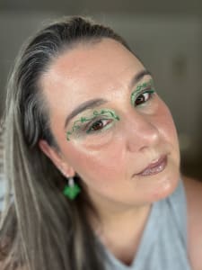 photo of customer wearing earrings