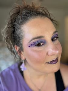 photo of customer wearing earrings