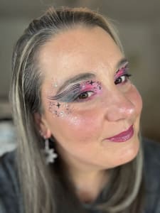 photo of customer wearing earrings