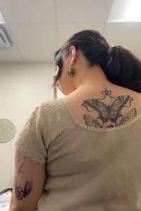 photo of customer wearing earrings