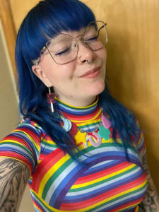 photo of customer wearing earrings