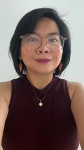 photo of customer wearing earrings