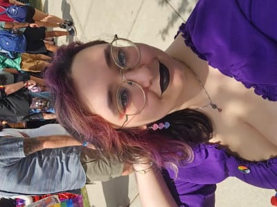 photo of customer wearing earrings