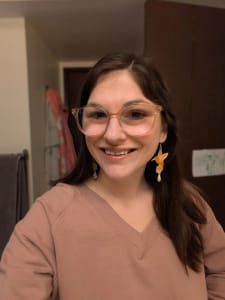 photo of customer wearing earrings