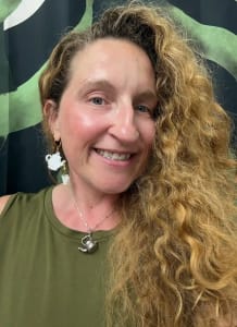 photo of customer wearing earrings