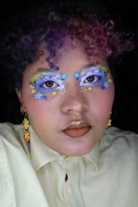 photo of customer wearing earrings