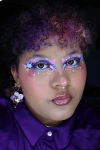 photo of customer wearing earrings