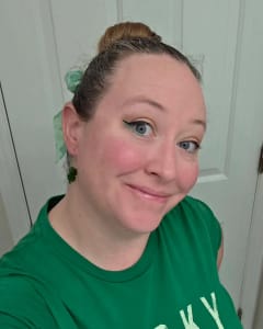 photo of customer wearing earrings