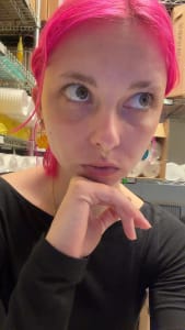 photo of customer wearing earrings