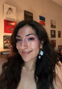 photo of customer wearing earrings