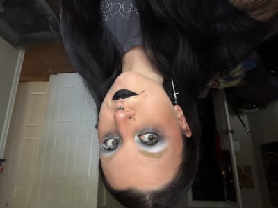 photo of customer wearing earrings