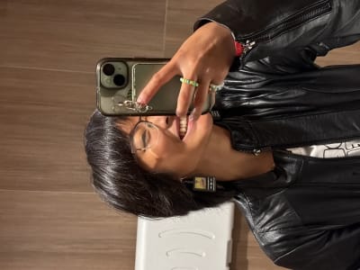 photo of customer wearing earrings