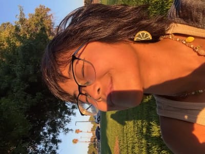 photo of customer wearing earrings