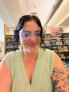 photo of customer wearing earrings