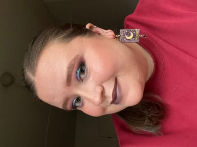 photo of customer wearing earrings