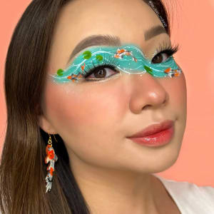 photo of customer wearing earrings