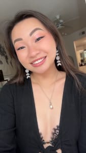 photo of customer wearing earrings
