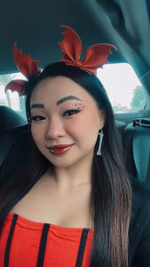 photo of customer wearing earrings