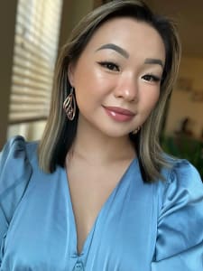 photo of customer wearing earrings
