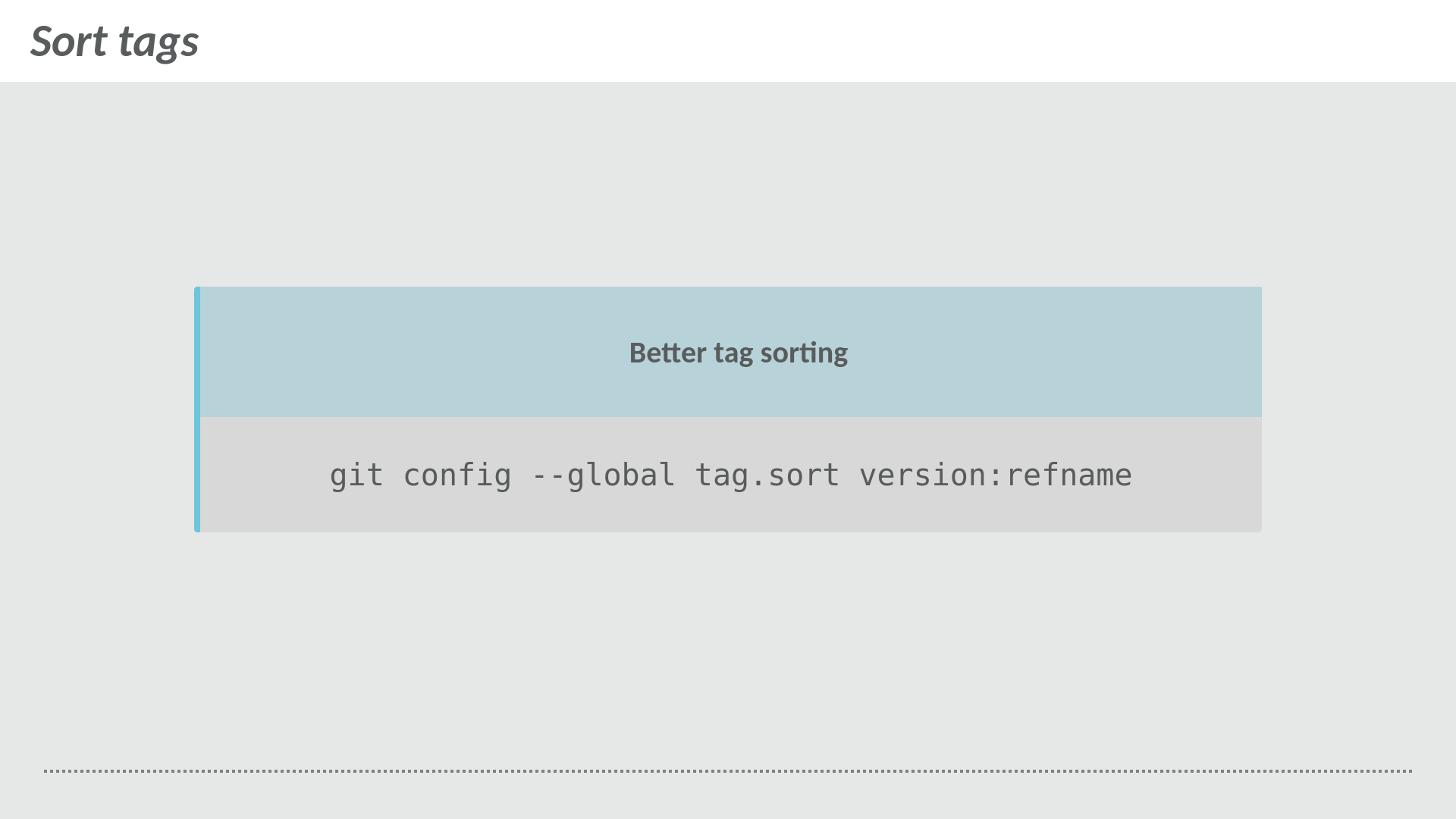 Sorting tags